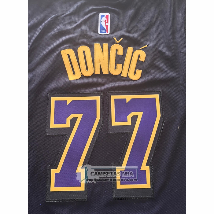Camiseta Los Angeles Lakers Luka Doncic NO 77 Ciudad 2024-25 Violeta